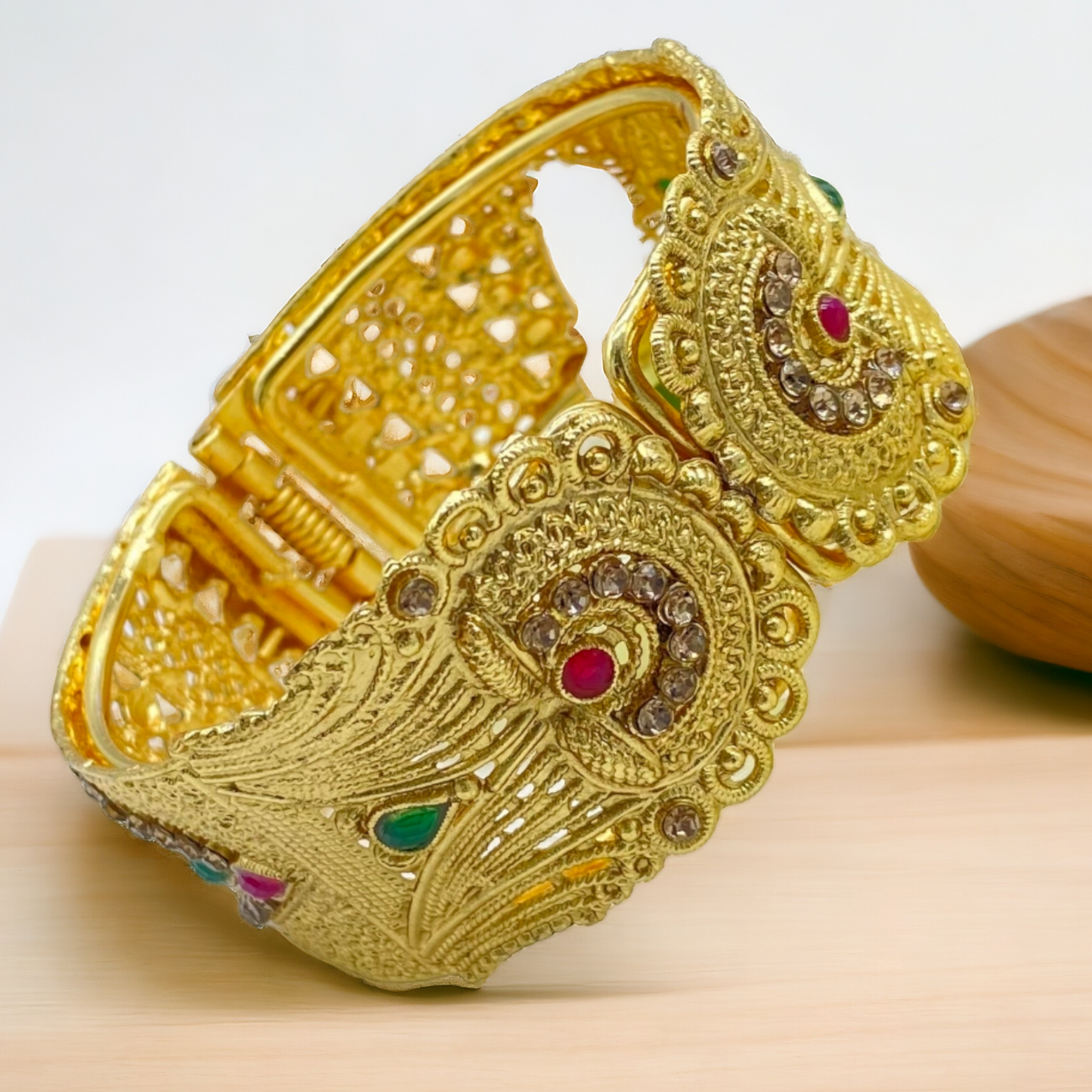 Colorful Stone Studded Openable Bracelet