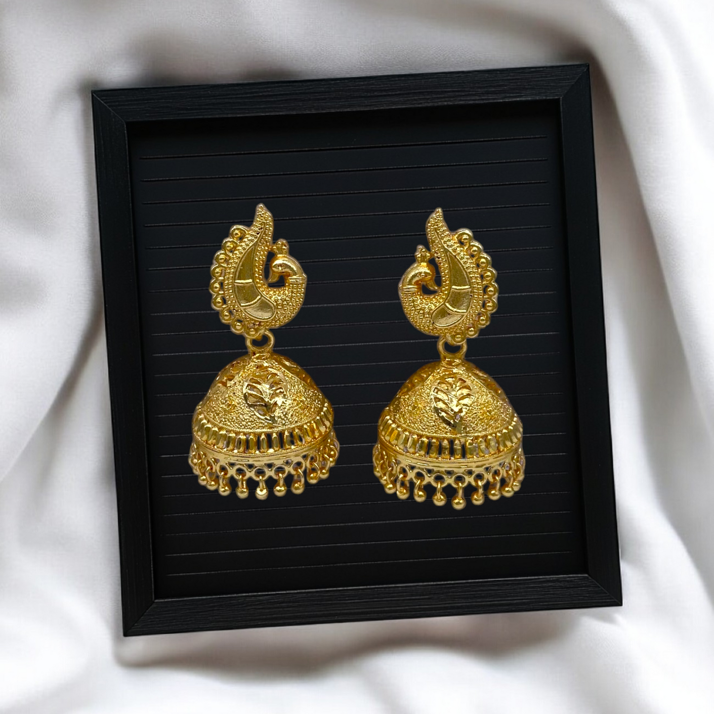 Peacock Head Gold Earring