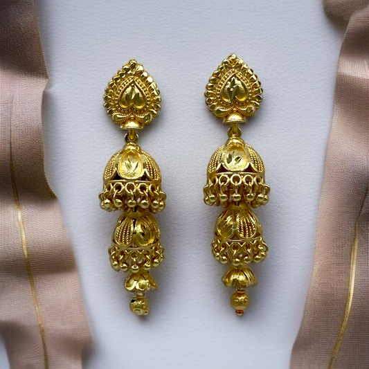 Gold Dual Zumkhi Earring