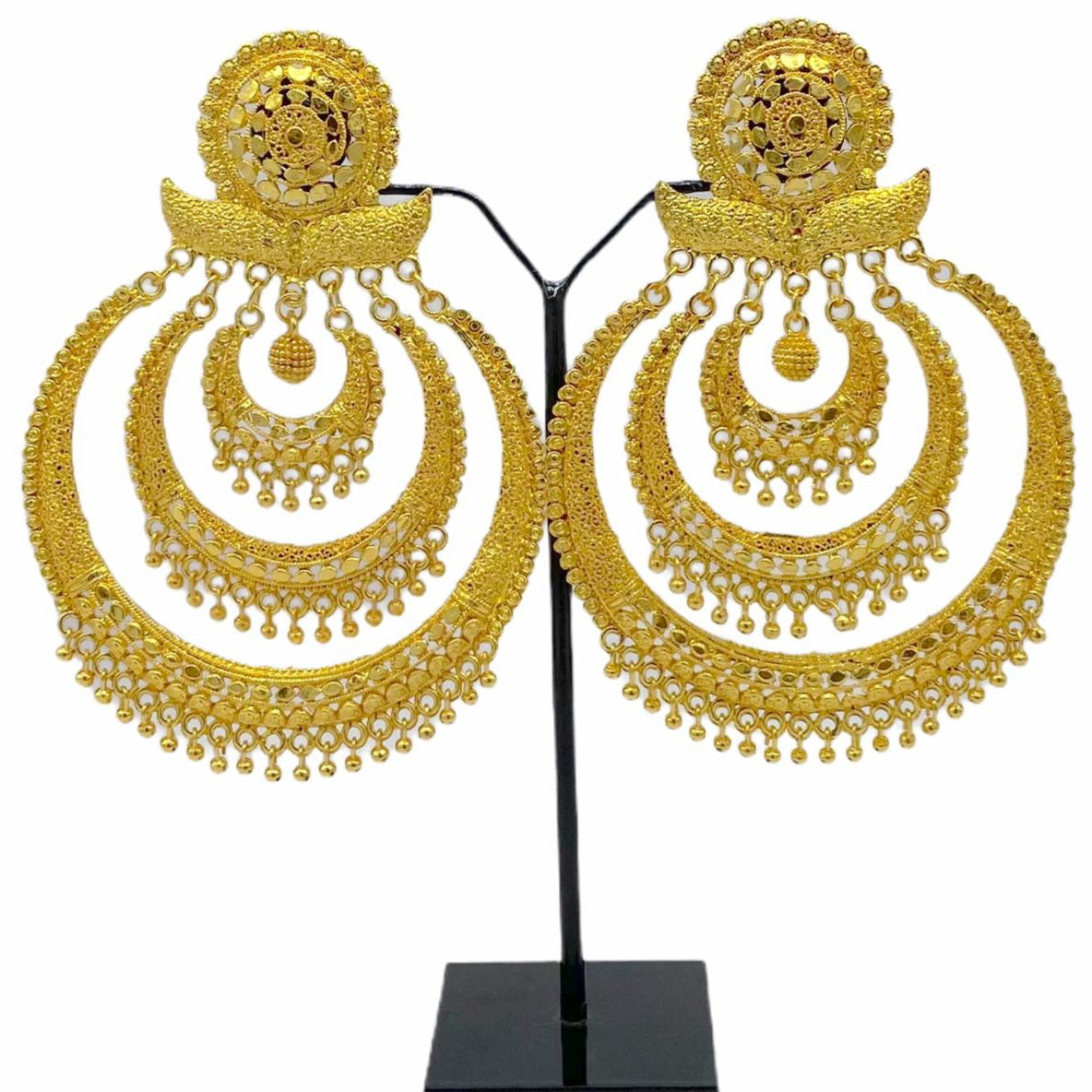 Gold Big Chandbali  Dubai Earrings