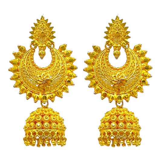 Gold traditional Chandbali Earrings