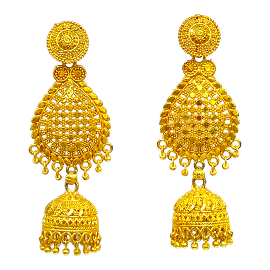 Dangling Gold Ethnic Earrings