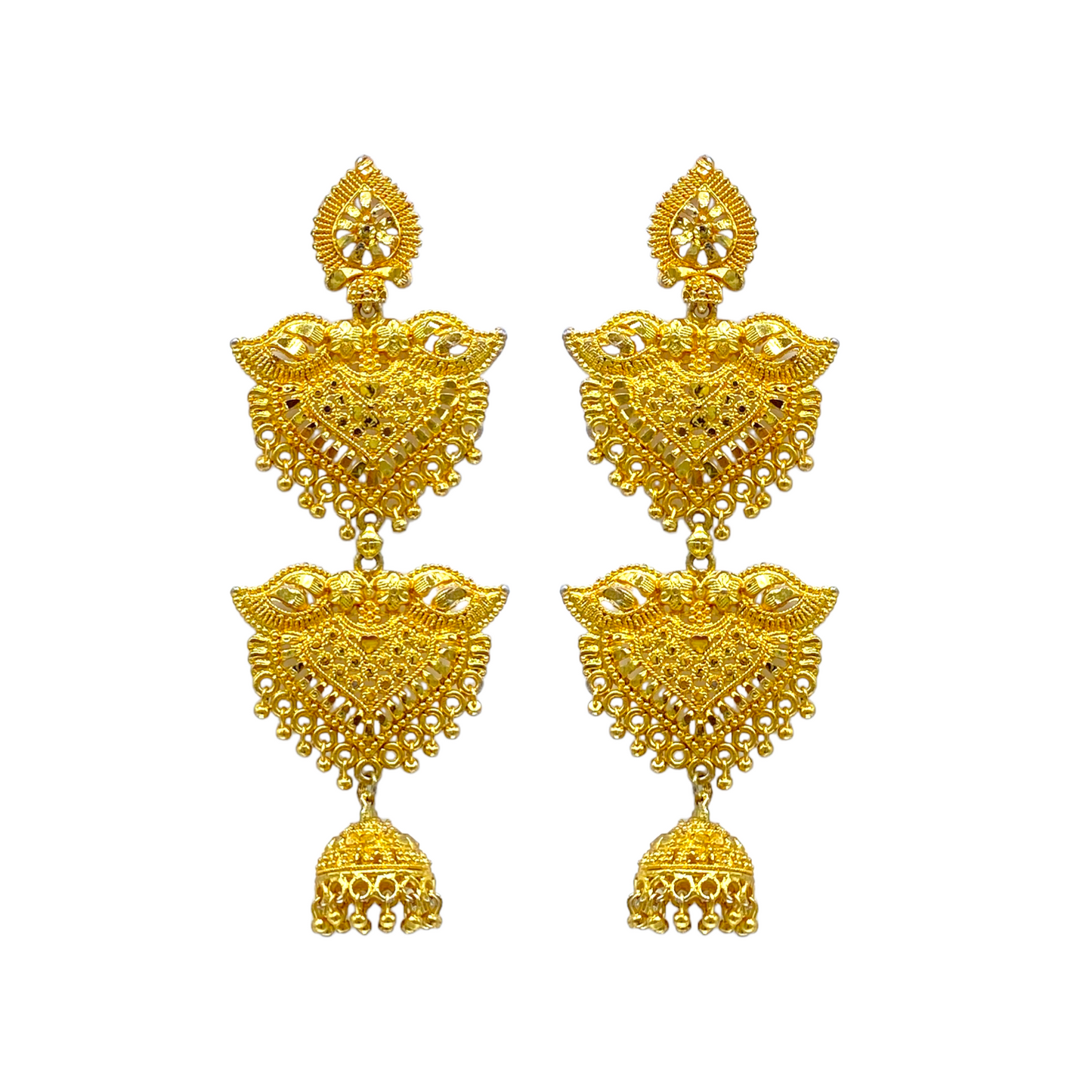 Gold double layered classy Earrings
