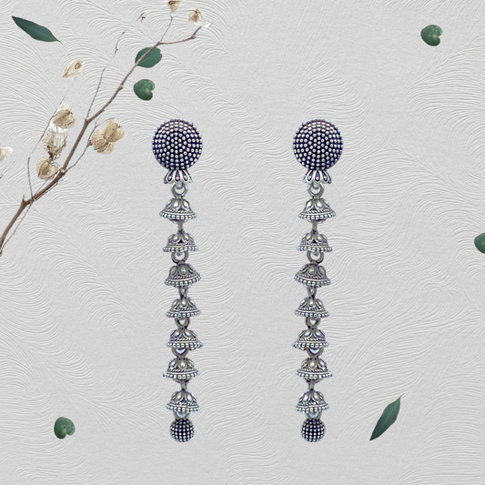 Circular Head Hanging Zumkha Earring