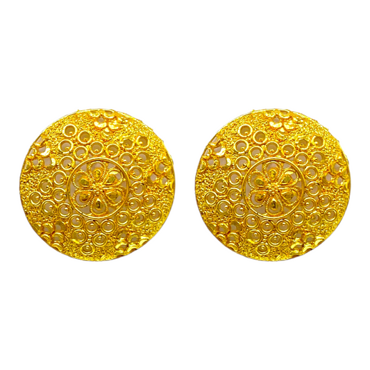 Big Gold Stunning Stud Earrings