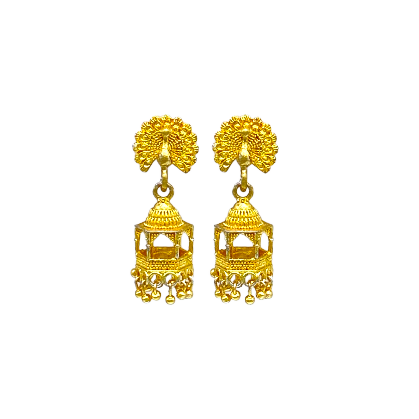 Gold peacock head stylish Earrings