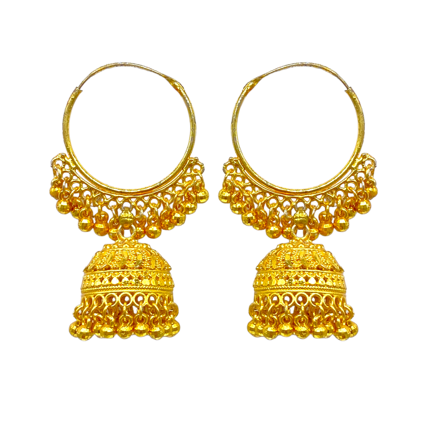 Dazzling Gold Hoops with Zumkha