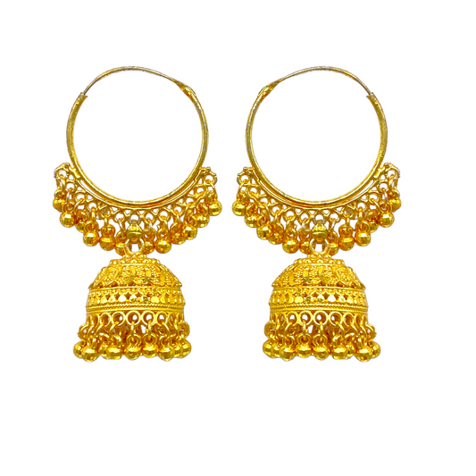 Dazzling Gold Hoops with Zumkha