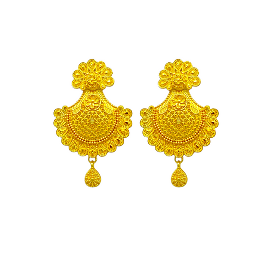 Gold Glamour Dangling  Earrings