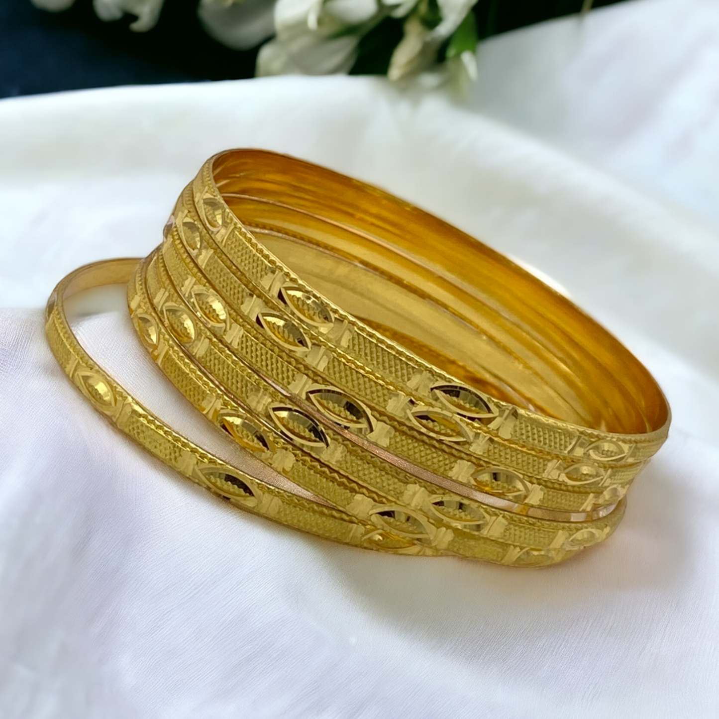 Thin 6 piece Gold Plated Bengals Set