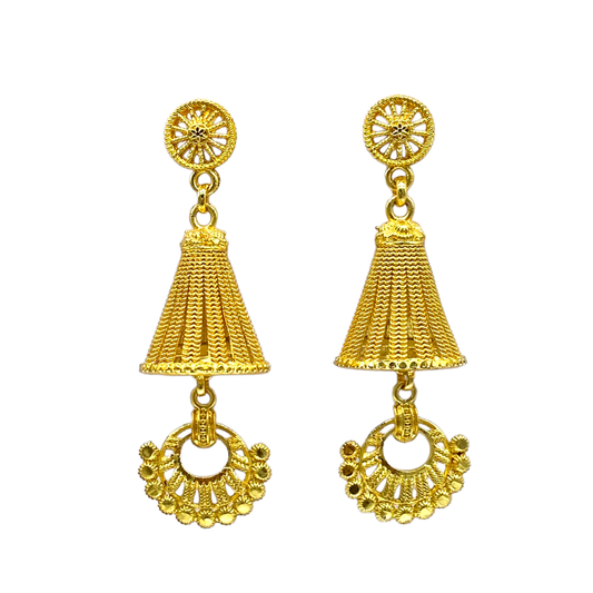 Gold Bell shape  Earrings with stylish design