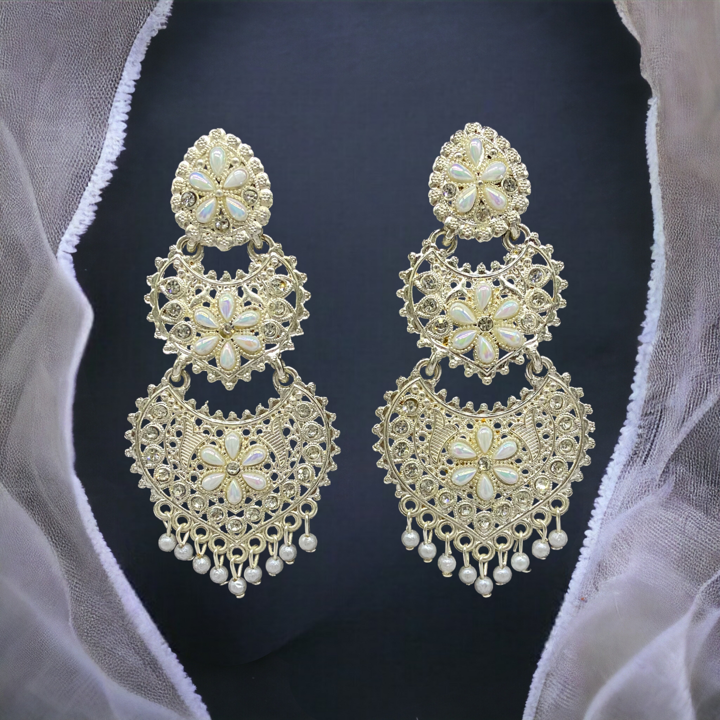 White Gold Earrings