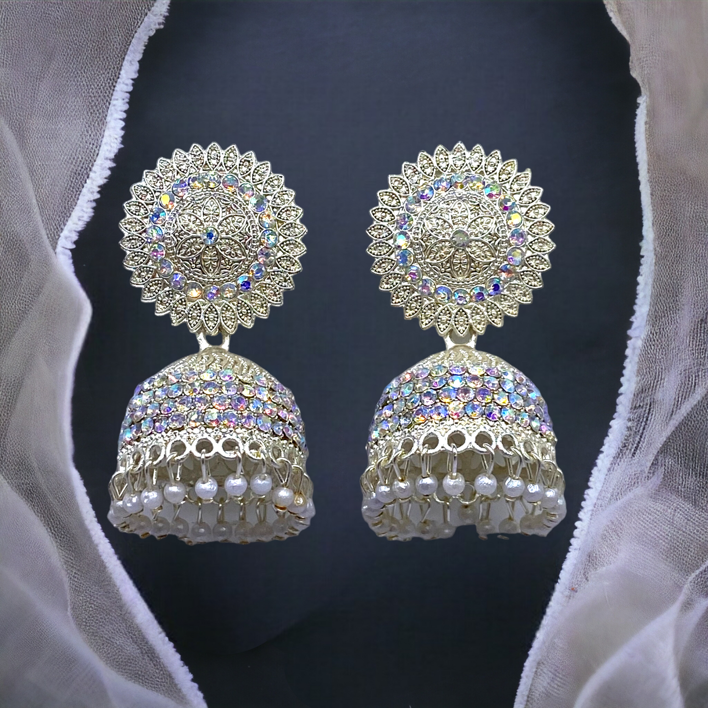 White Gold Zumkhi earring