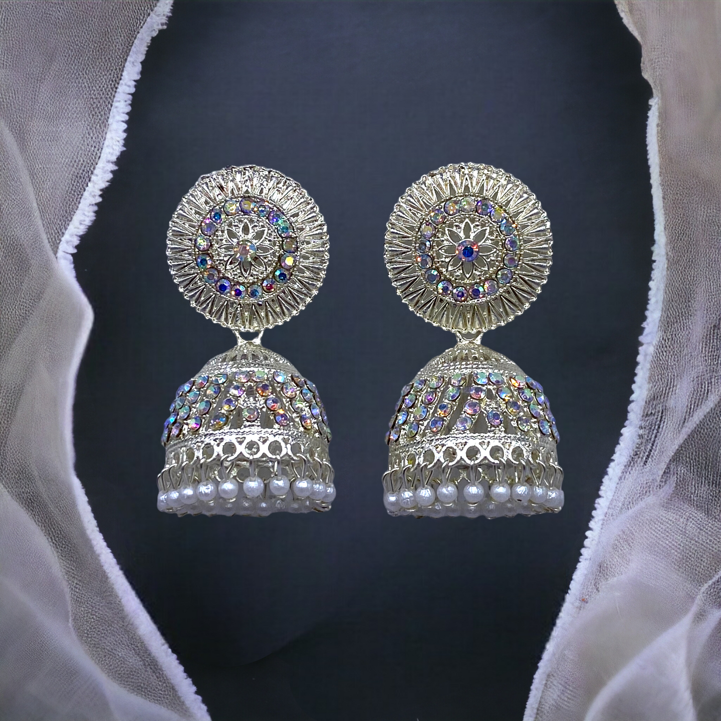 White Gold Zumkhi  Earring