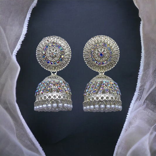 White Gold Zumkhi  Earring