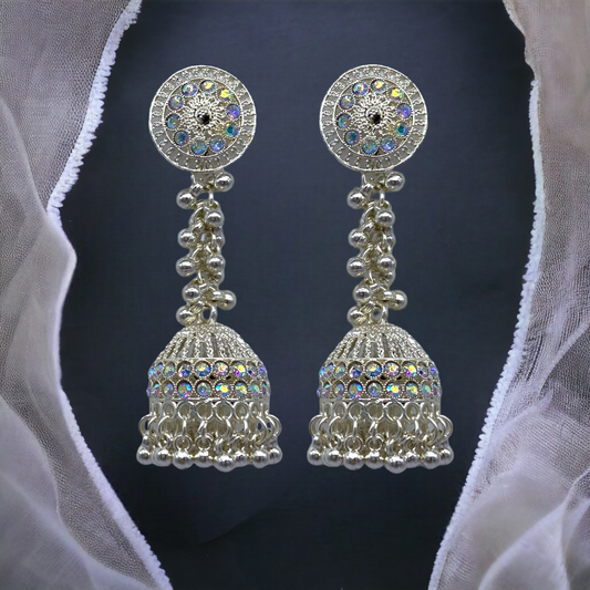 Dangler White Gold Zumkhi Earring