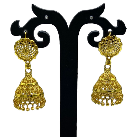 Gold Fish Hook Zumkha Earring