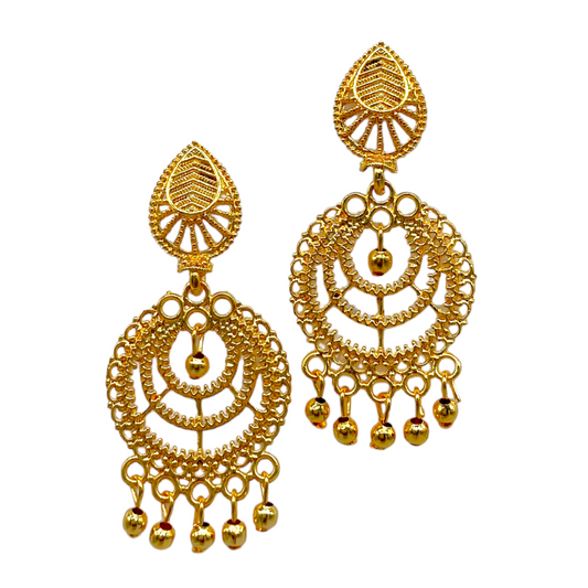 Small Chandbali Style Gold Earring