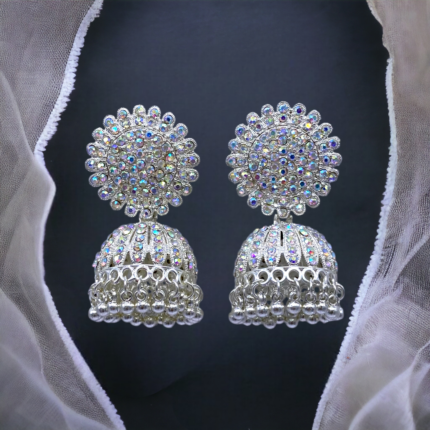 White Gold Zumkha Earring