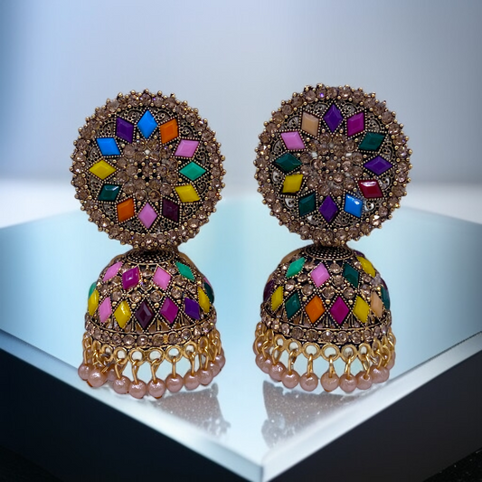 Multi Color Zumkha Earring