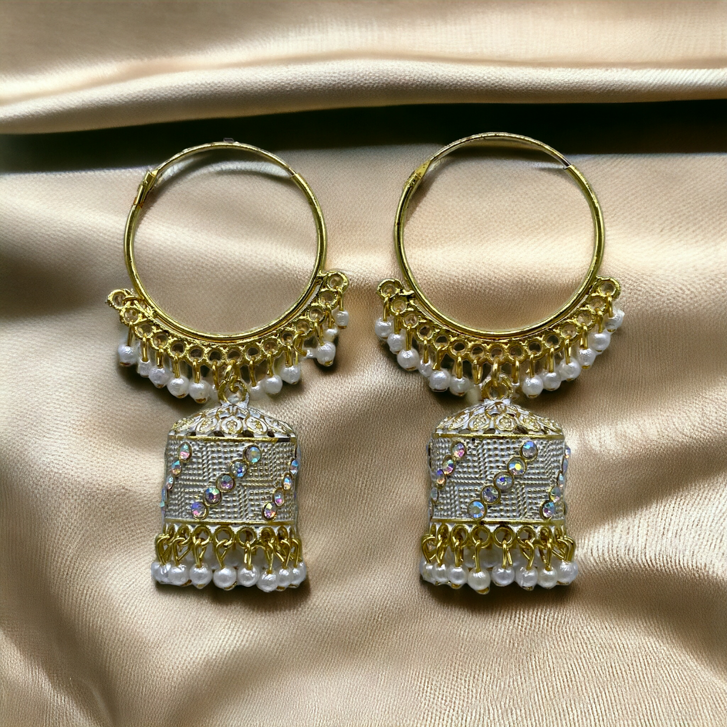 Color Hoops Earring with Diamond