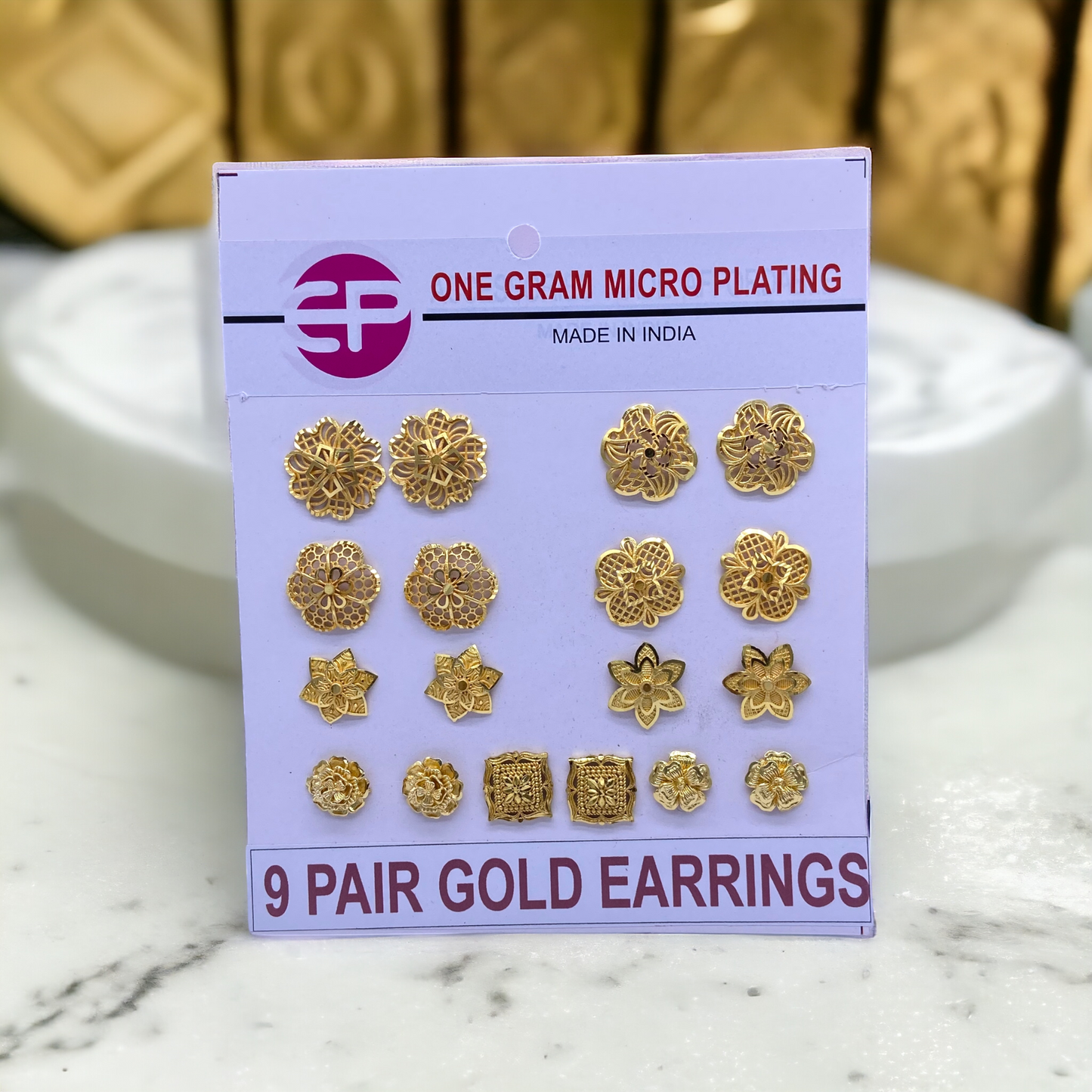 Gold Stud Earring Combo